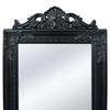 Barock Stil Standspiegel 160 x 40 cm Schwarz