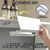 Charmoon Kitchen Paper Holder, Paper Towel Holder, Tissue Holder, Hanging, Wall-Mounted, for Kitchen, Bathroom, Under-Table Shelf (White)