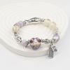 Jingdezhen Ceramic Bracelet Wholesale Koi Possessed Versatile Purple Lucky Cat Beaded Jewelry