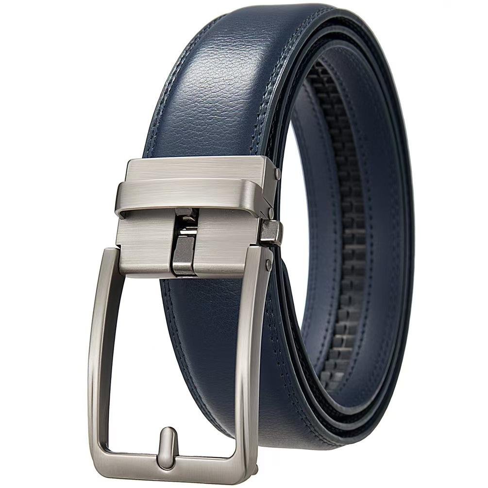 Business leather fashion casual men's cowhide belt automatic buckle belt, cowhide belt