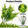 4PCS Outdoor Fake Plants - Small Fake Plants for Outside Fake Plant Artificial Greenery Outdoor Decor for Patio Wall Apartment Home Front Porch Decor