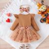 Infant Toddler Long-Sleeve Romper & Skirt Set