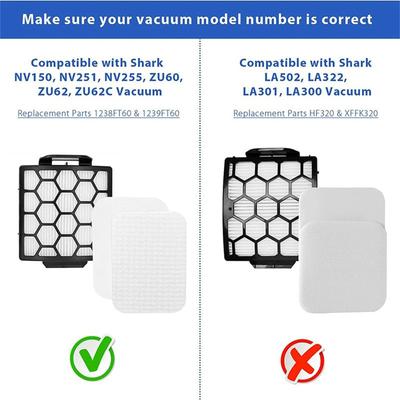 HEPA Filter Felt Filter For ZU60 ZU62 ZU62C NV251 NV255 NV150 NV151 Self-Cleaning Brushroll Pet Pro Upright Vacuum