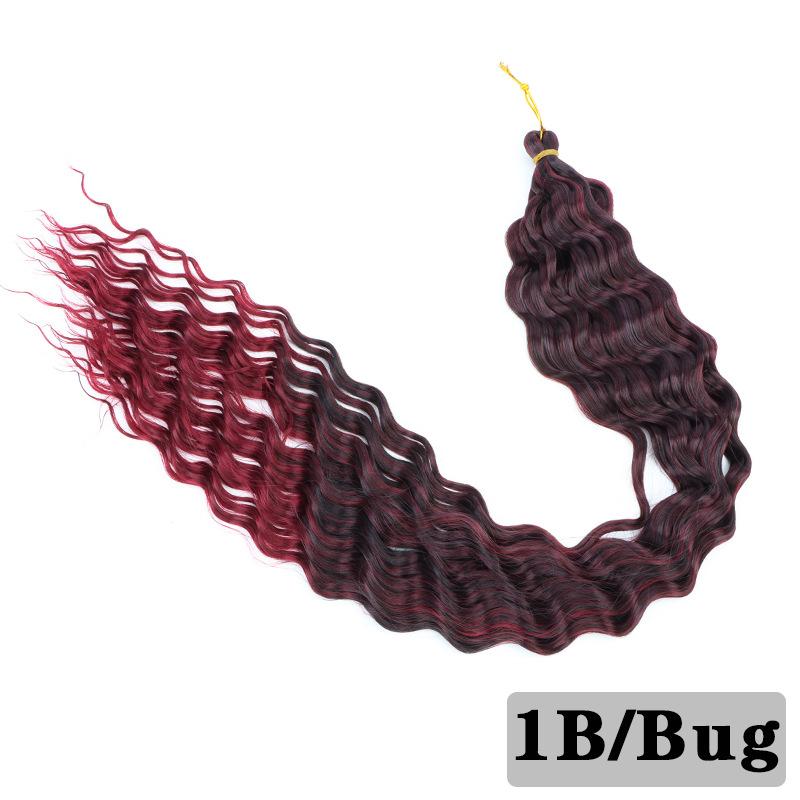 30Inch Syntheitc Pre Stretched Long Deep Wave Curly Braiding Hair Extensions Ocean Wave Crochet Hair for Women