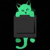 Luminous Cartoon Switch Sticker Glow in the Dark Cat Sticker Fluorescent Fairy Moon Stars Sticker Kid Room Decoration Home Decor