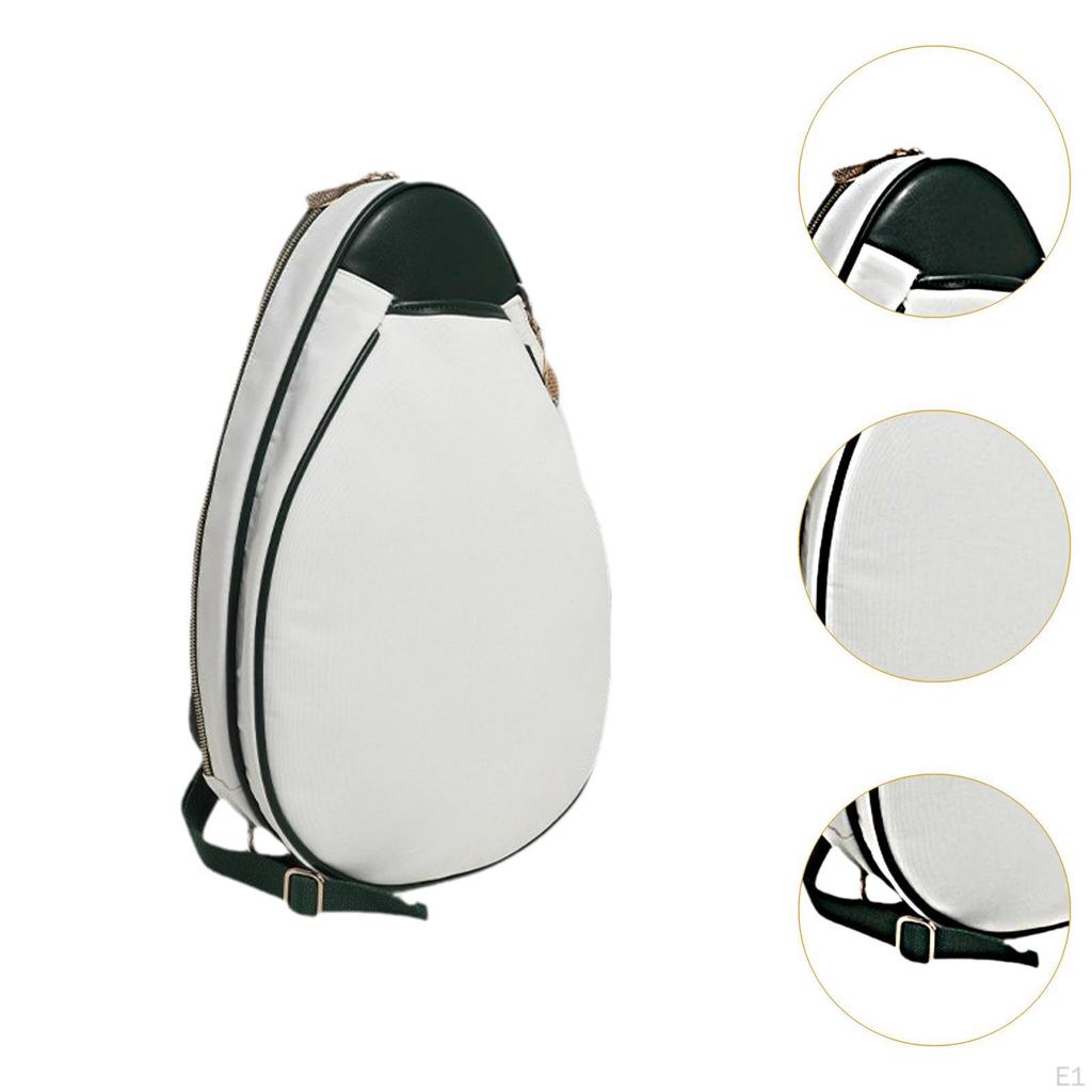 Tennis Racket Bag Shoulder Pickleball Paddles Water Resistant Racquet Chest Organizer