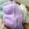 Sheer Organza Material Scalloped Edge Frill Ribbon Double Layer Lace Trim  Curtain Decoration