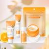 4pcs Vitamin C Skin Care Sets Face Cream Facial Cleanser Essence Spf 50+ VC Sunscreen Moisturizing Refresh Face Care Travel Suit