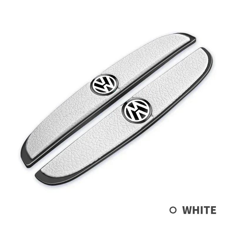 RFKNG1 4pcs Rubber Bumper Strip Car Door Anti-Collision Emblem Sticker For VW GTI Polo Golf Passat Tiguan Arteon Touareg Taigo Caddy