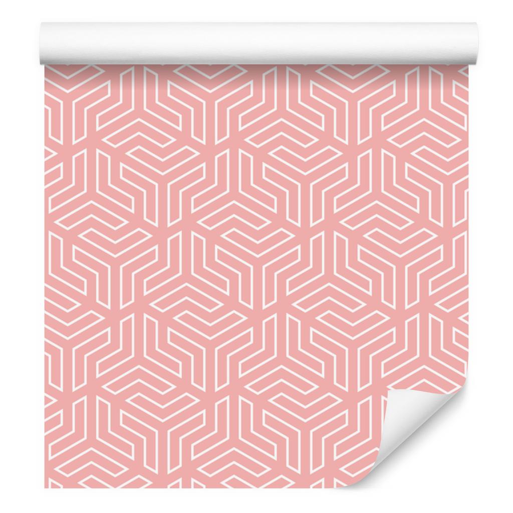 Wallpaper Geometric pattern coral, coral center 50x1000