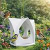 Cottage Style Hanging Bird Feeder Large Capacity Weatherproof Wild Bird Feeders Bite Resistant Plastic Food Dispenser Outdoors
