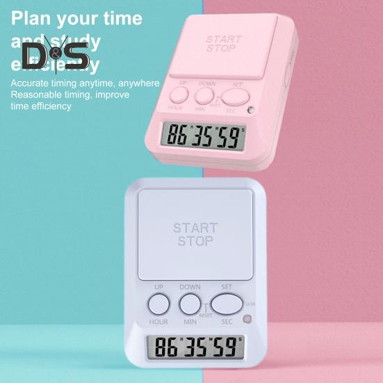 Učební časovač pro studium Odpočítávací datumový časovač Pípnutí Světelný časovač Hodiny Multifunkční elektronické hodiny Časovače Roztomilý digitální časovač pro přestávku v posilovně