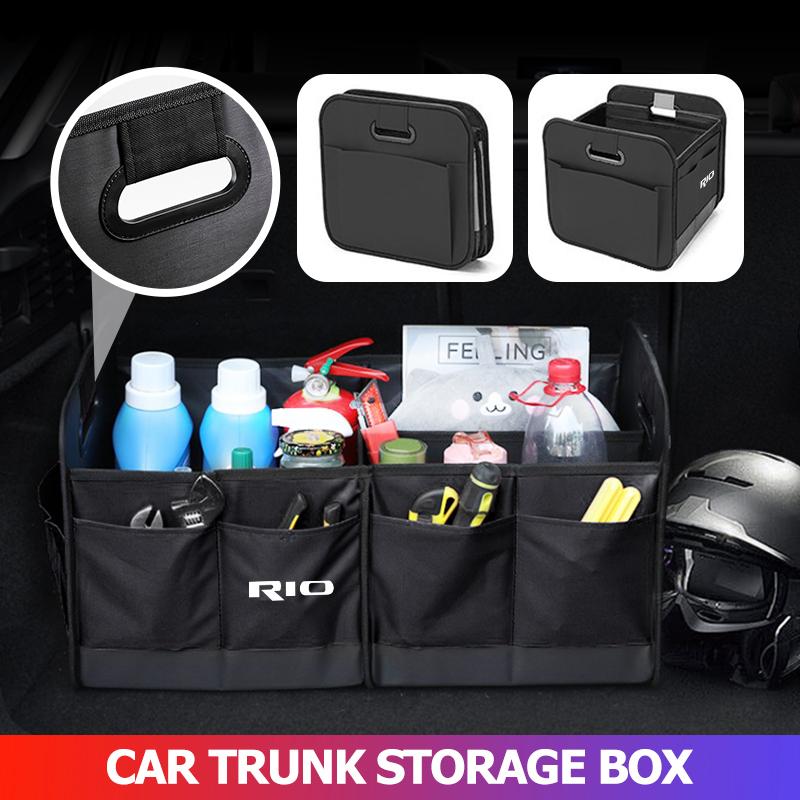 Oxford Cloth Car Trunk Organizer Box Foldable Storage Bag For KIA Rio Ceed Niro Stonic Picanto Proceed Sorento Cerato