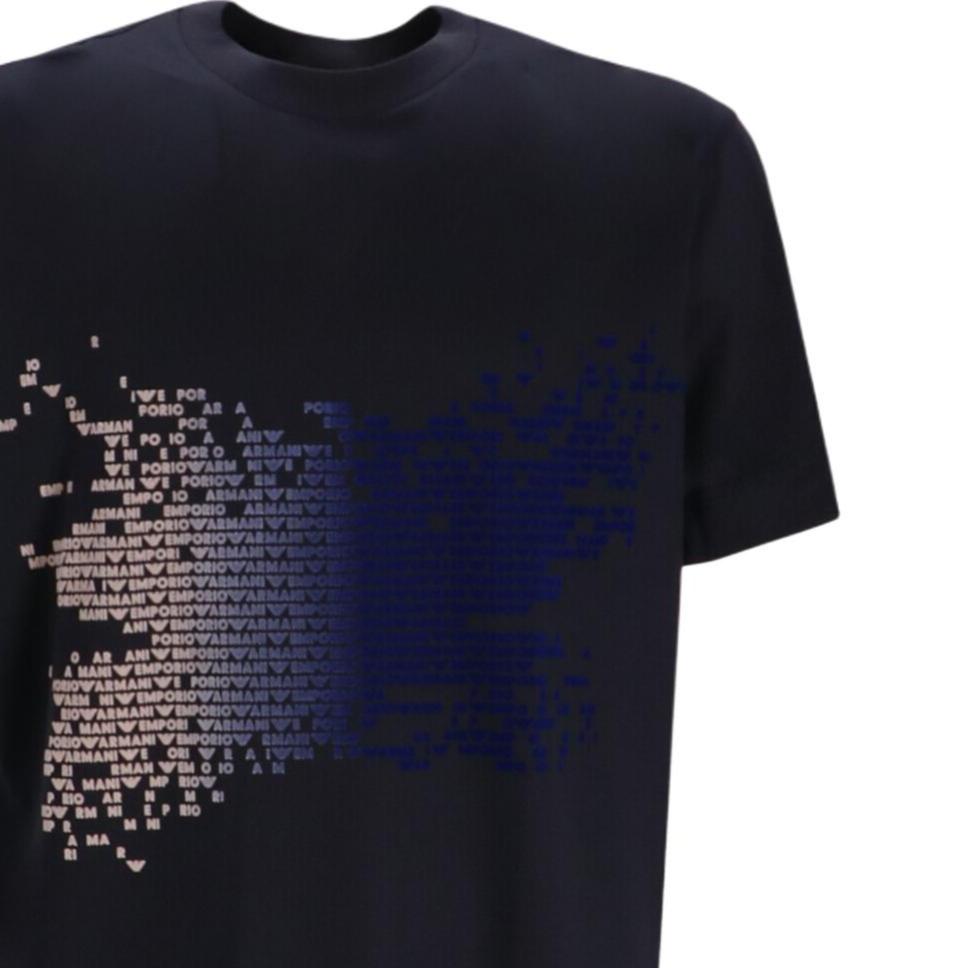 Emporio Armani Printed Gradient Pattern Short Sleeve T-Shirt Men Tops EM002946-AF10761-UB118