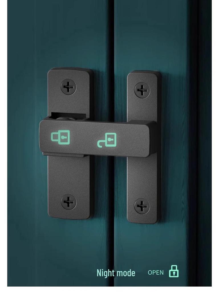 Punch-Free Slide Bolt Latch for Bathroom and Indoor Doors