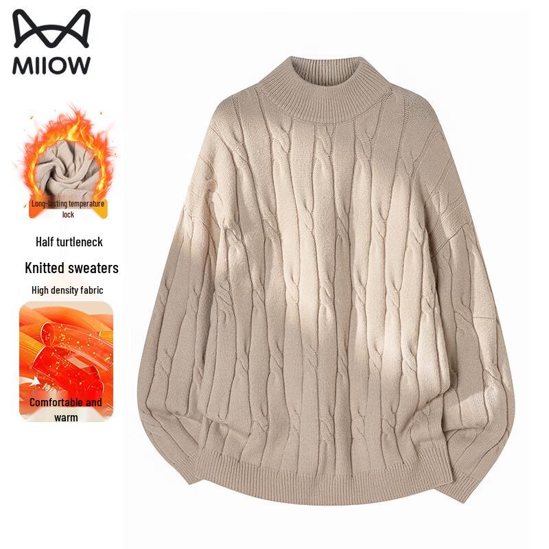 Mao Ren Couple High-Neck Warm Knit Sweater