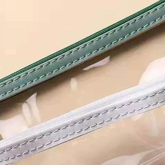 Clear Pencil Pouch Transparent Pencil Case with Zipper Stationery Toiletries Organizer Travel Cosmetic Makeup Storage Bag for School Office Supplies