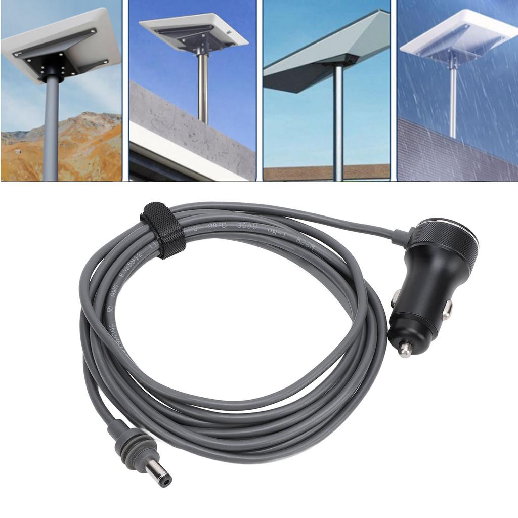 DC Car Power Cable Plug and Play Rubber Stable DC to Cigarette Lighter Car Power Supply Cord for Sat