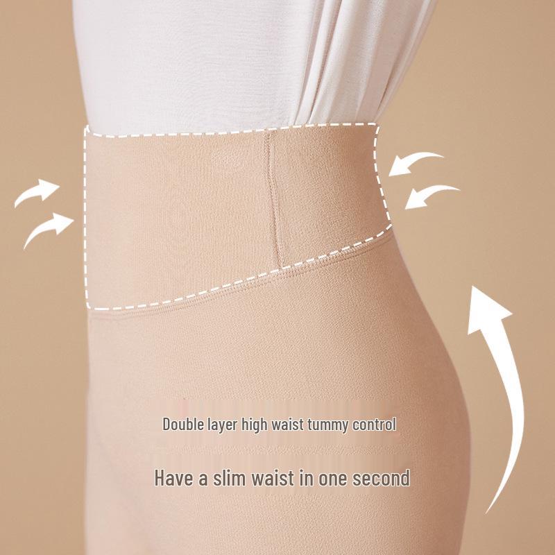 Kids' Fleece Leggings: High-Waisted, Tummy-Tucking, Double-Brushed, Thermal Pants for Autumn/Winter