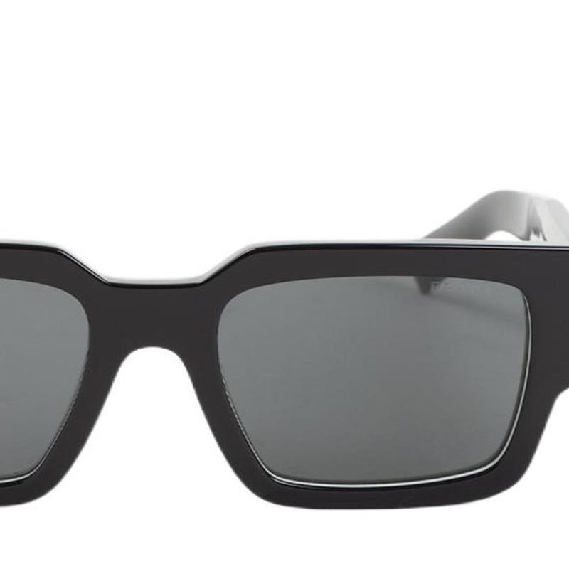 Prada Personalized Design Acetate Square Sunglasses Men's Black