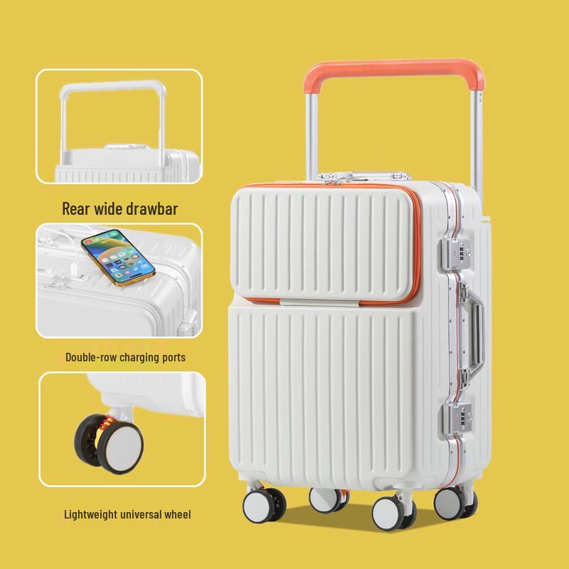 OKD Aluminum Frame Front-Opening Hardside Luggage