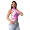 Damen Cool Street Style Bedrucktes Mesh West Top