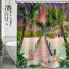 Magic Forest Shower Curtain Bathroom Green Trees Natural Spring And Summer Landscape Waterproof Shower Curtain With Hook
