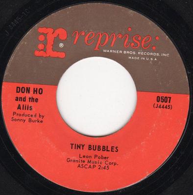 7inch Record DON HO & THE ALIIS - Tiny Bubbles / Born Free 0507 Reprise Records 1966 US Pop Used
