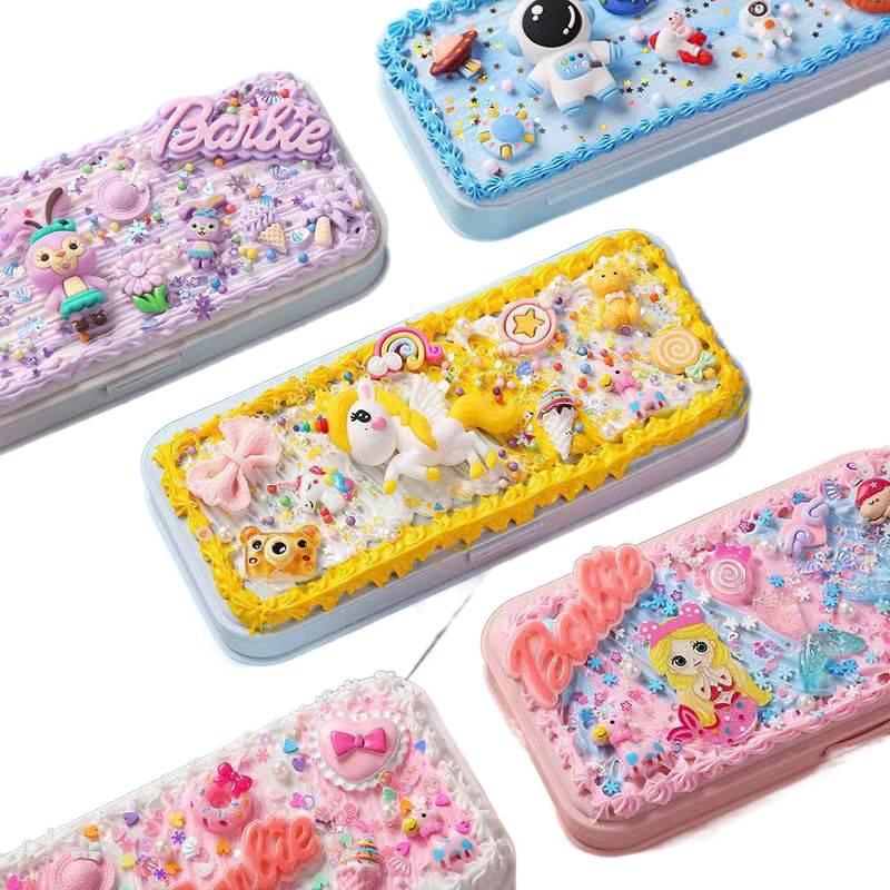 DIY Handgemachtes Cremeleim Stiftebox Set – Kreatives und Niedliches Schüler Schreibwaren Paket