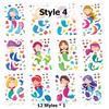 12pcs Face Change Cartoon Animal Stickers DIY Emotion Sitcker for Scrapbook Notebook Cartoon Graffiti Stickers Gifts Party Favor