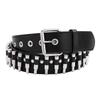 Fashion Bullet Accessories Belt Rivet Hollow Bullet Decoration Belt Leather Studded Goth Rock Punk Jeans Belt Designer Belts