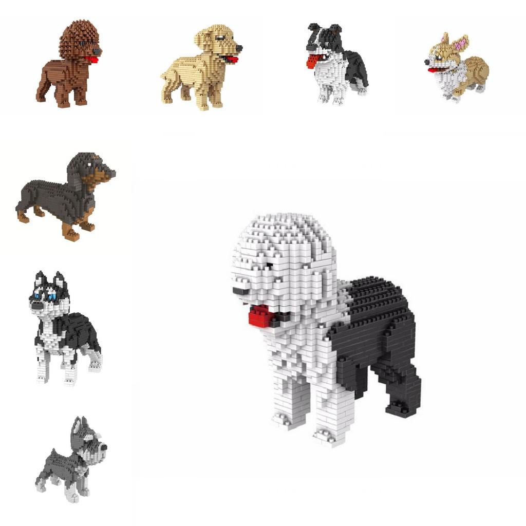 Poodle Or Poodle Dog Figure To Assemble With Nanoblocks Pieces Toys Children