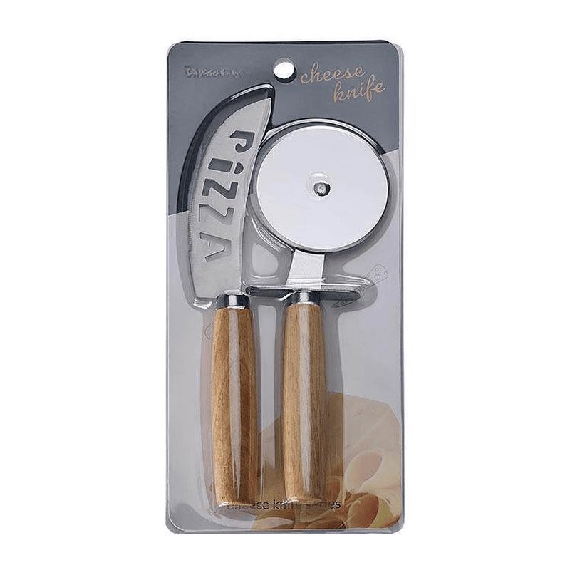 Yingtang HF207 Oak Handle Pizza & Cheese Wheel Cutter