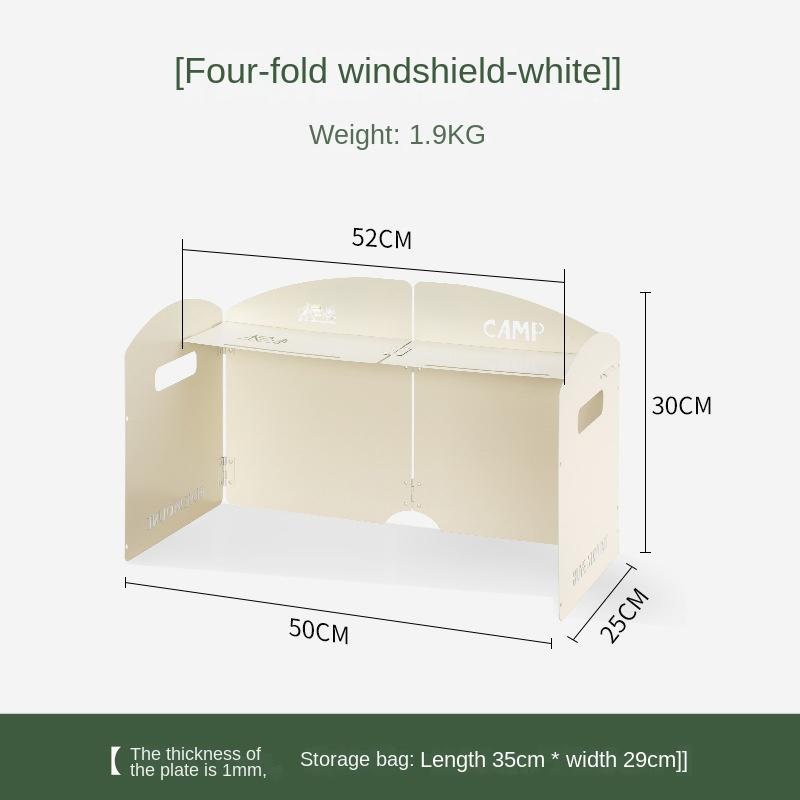 Outdoor Windshield Portable Gas Stove Windshield Stove Gas Stove Enclosure Camping Thickened Furnace End Ring Folding Windproof Board