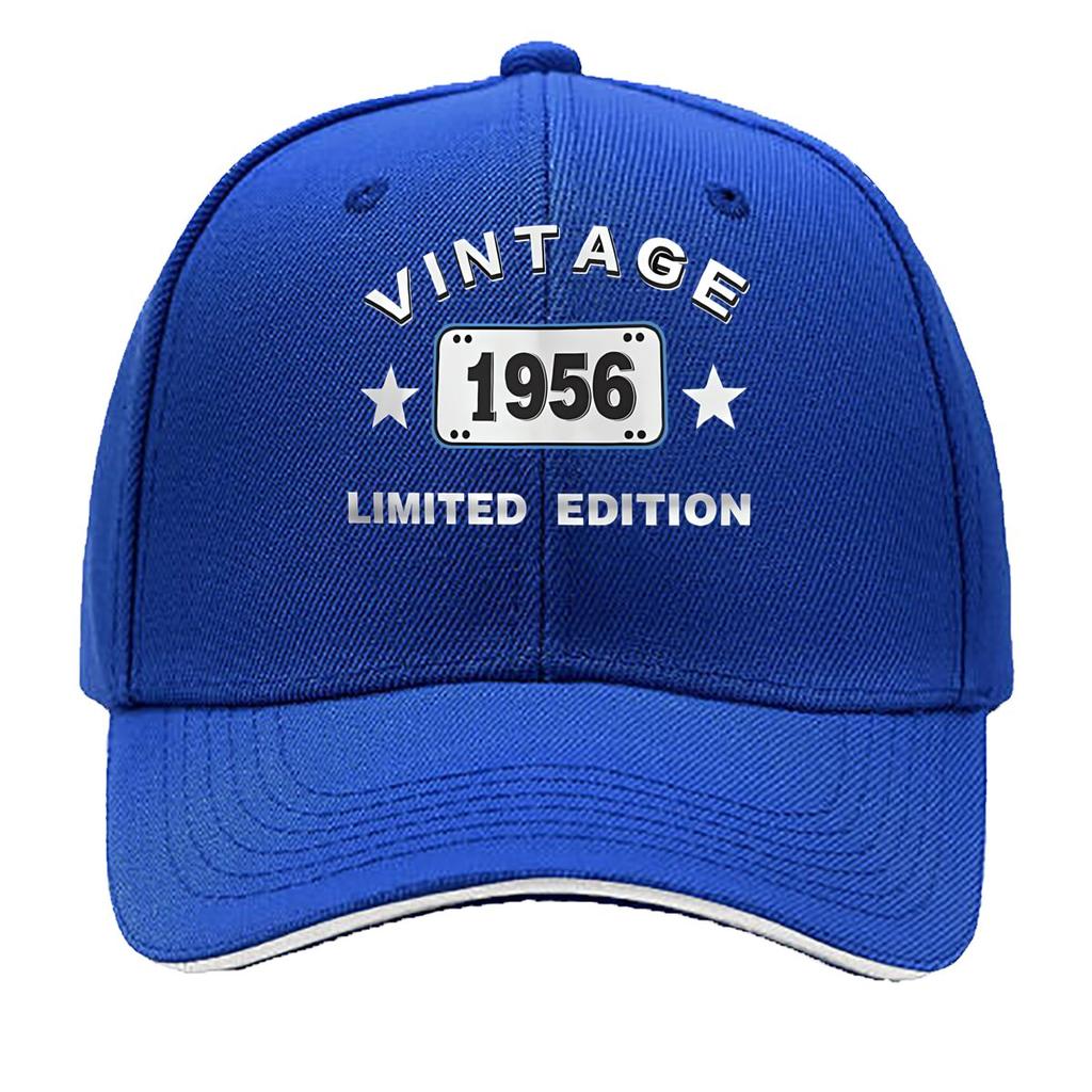 Vintage 1956 Retro Art Hip Hop Hat Fashion Outdoor Sports Sandwich Baseball Cap