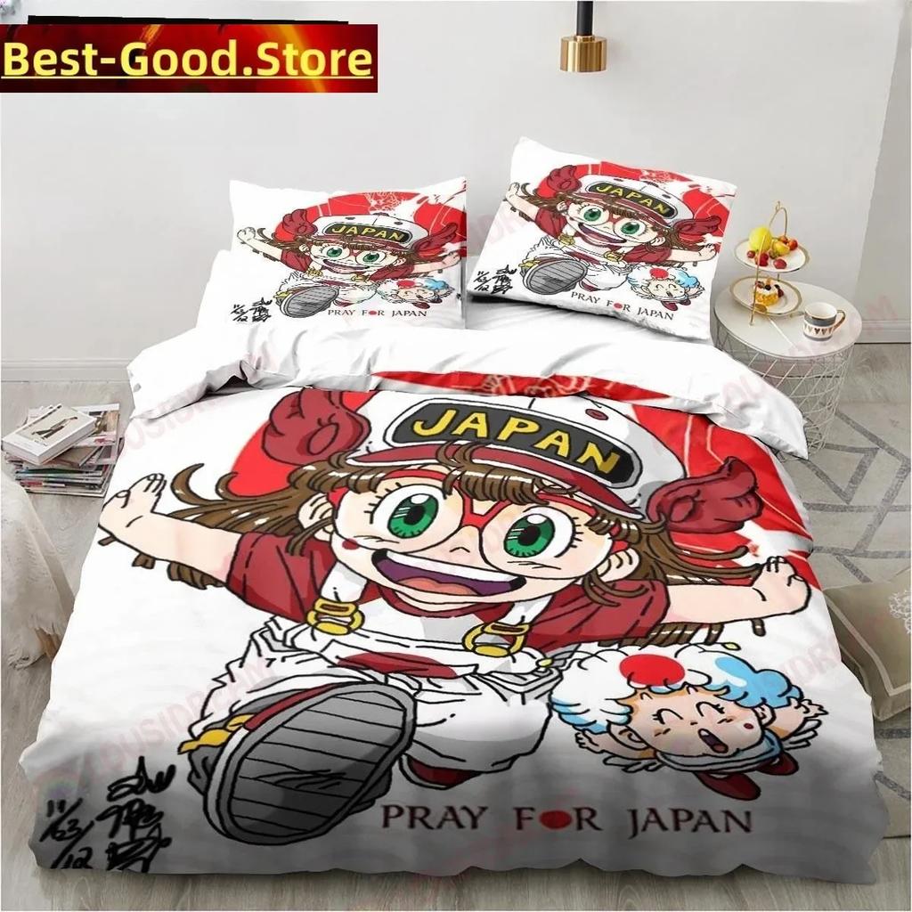 New Adorable Lovely Carton DR S-Slump Arale Anime Beding Set Shet King Twin Double Child Beding Set Mircofiber or Polyester Soft Duvet Cover