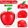 Tanlade Plastic Apple Container Valentine Apple Container Teacher Gifts Bulk Back To School Candy Holder Snow Party Apple Decorations for Valentine