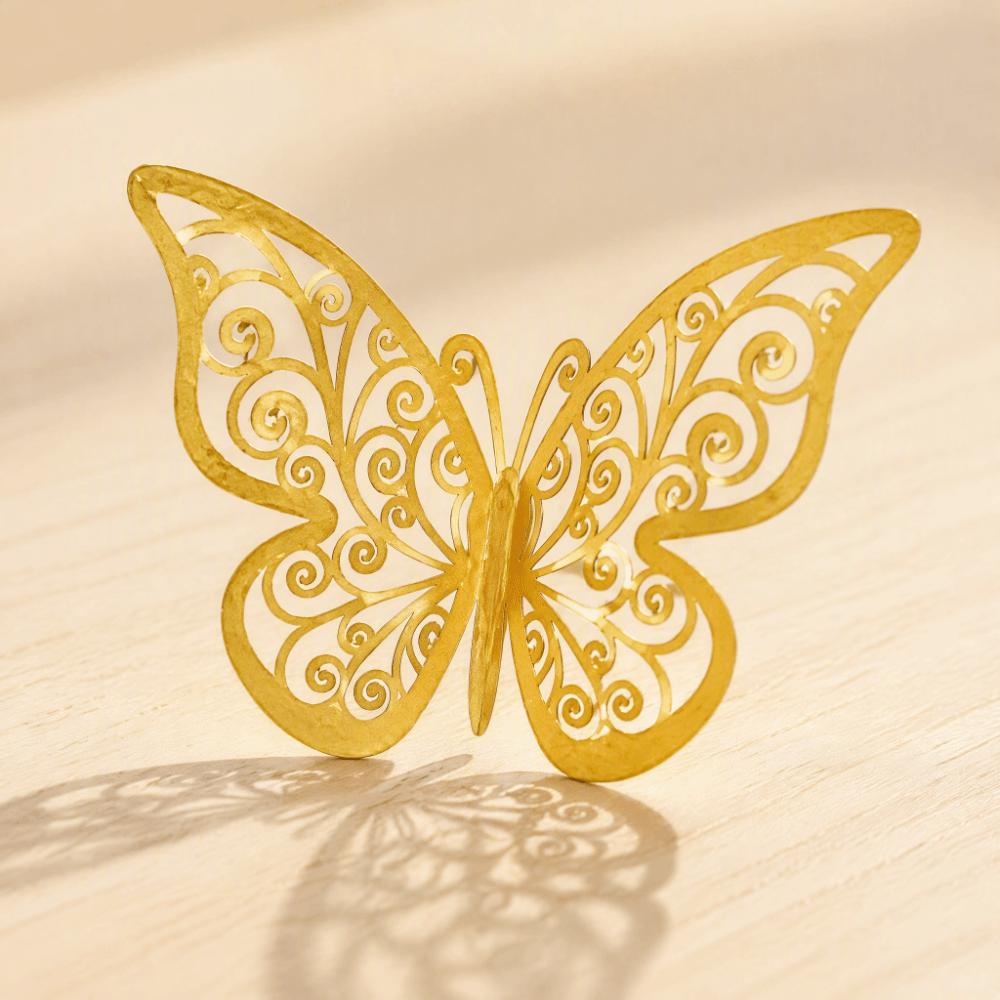 72Pcs 3 sizes Butterfly Wall Stickers Easy Cleaning 3D Butterfly Wall Decor Home Decor