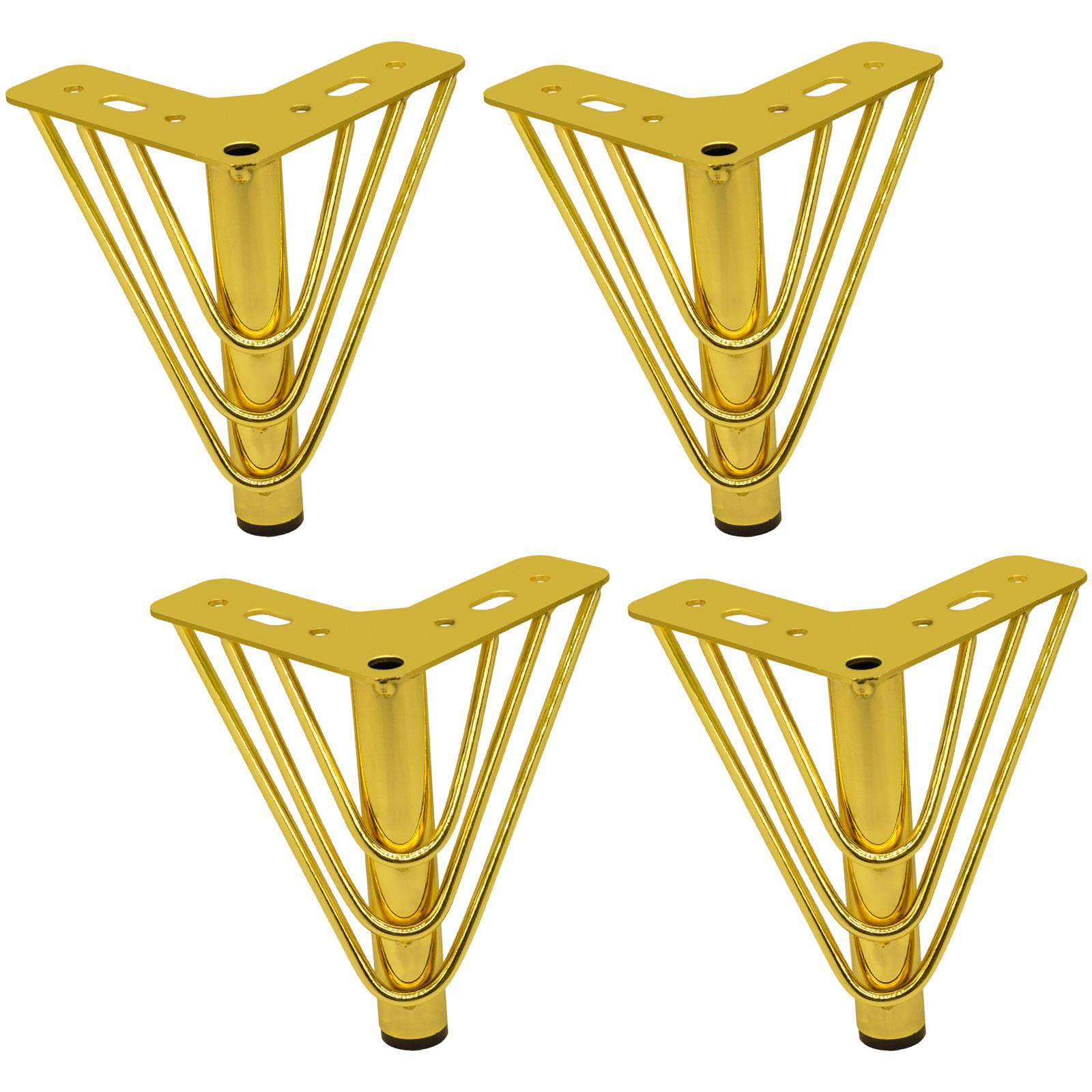 

4 Pieces Metal Furniture Legs DIY Replacement Sofa Feet, Cabinet Feet Couch Legs for Dresser
