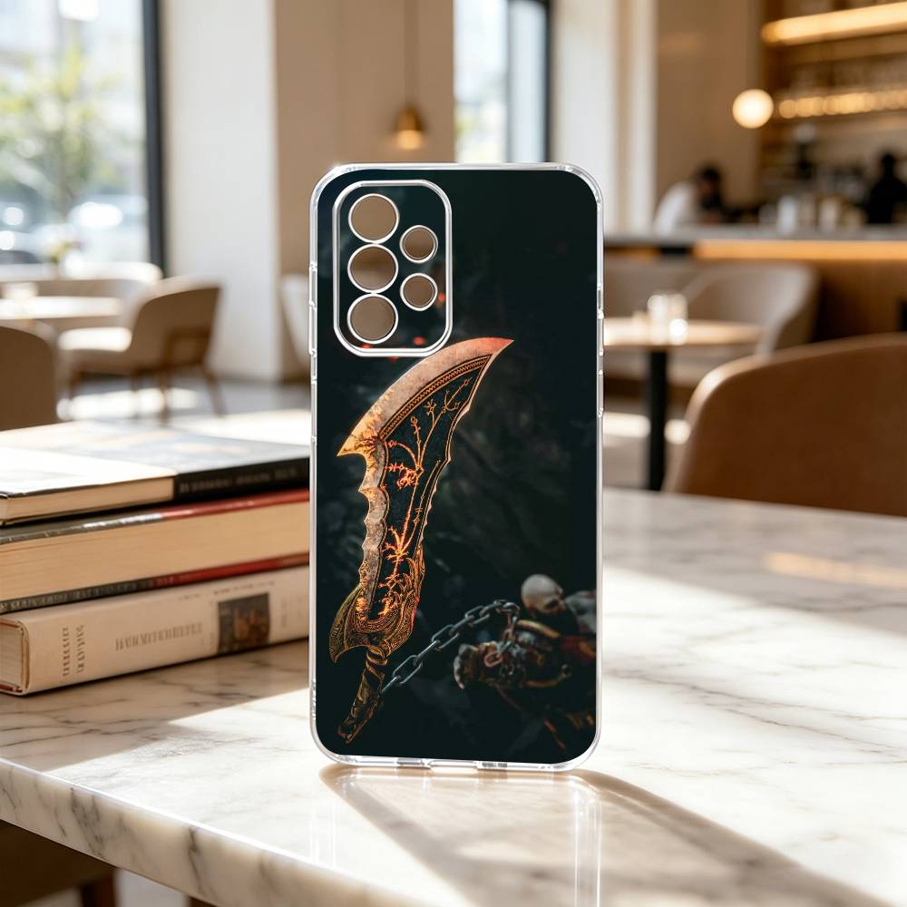 God of war Battle Karatos GAME Phone Case Transparent Silicone Soft For Samsung S25,S24,S21,S22,S23,S30,Ultra,S20,Plus,Fe