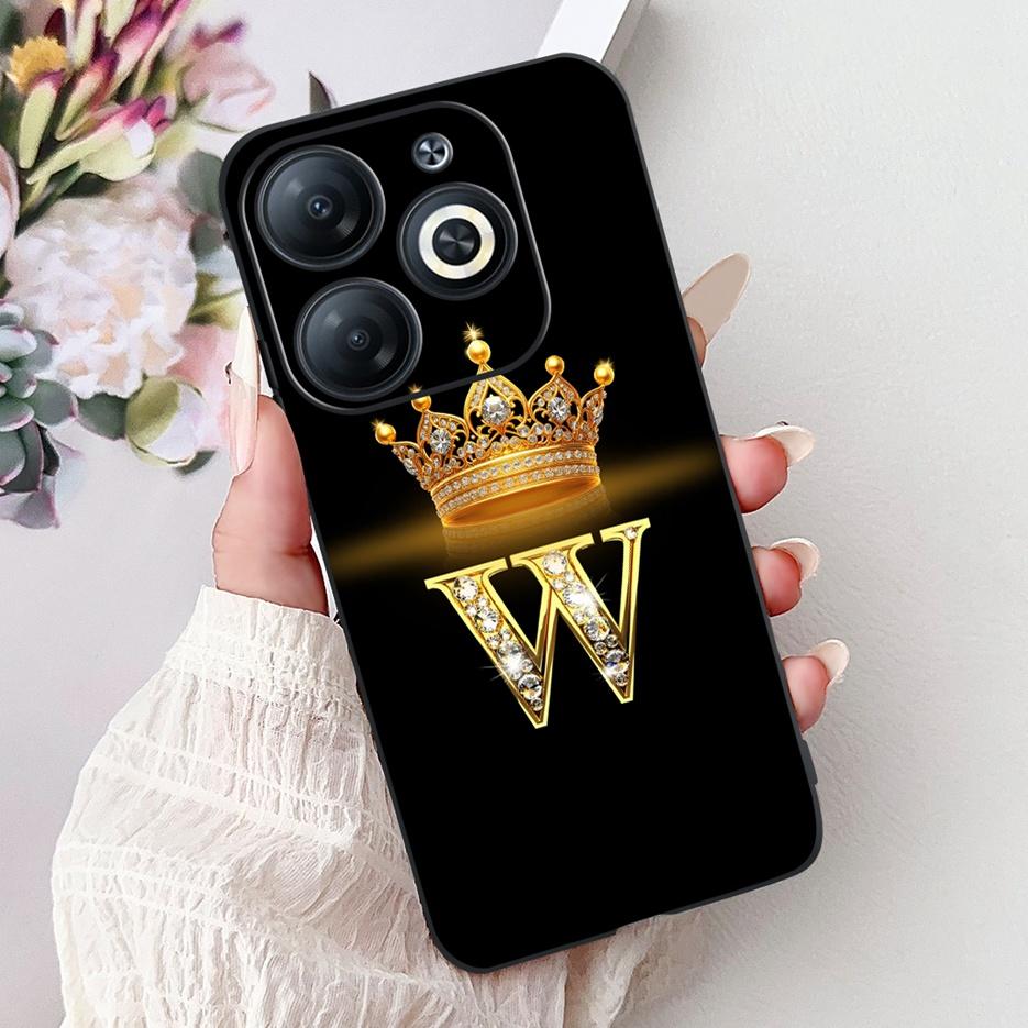 For Infinix Smart 8 Case X6525 Luxury Letters Cover Shockproof Soft TPU Phone Case For Infinix Smart 8 Pro Smart8 HD Shell Coque