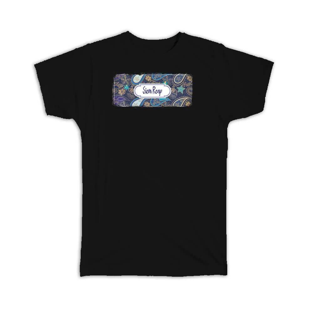 Gift T-Shirt : Siem Reap Cambodia Paisley Cambodian Souvenir Tourism 3XL