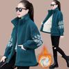 Warm Wool Winter Jacket Fashion Loose Velvet Thick Coat Short Casual Women's Zipper Outwear