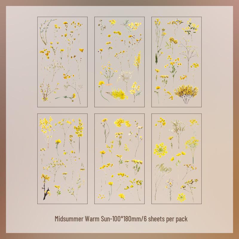 Waterproof Transparent Floral Stickers - Creative DIY Decorative Plant Stickers for Students