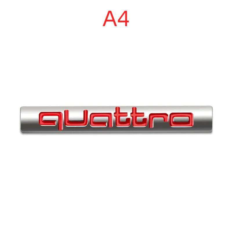 

6 colors Metal Quattro Logo Front Grill Badge Emblem Sticker Decals A4