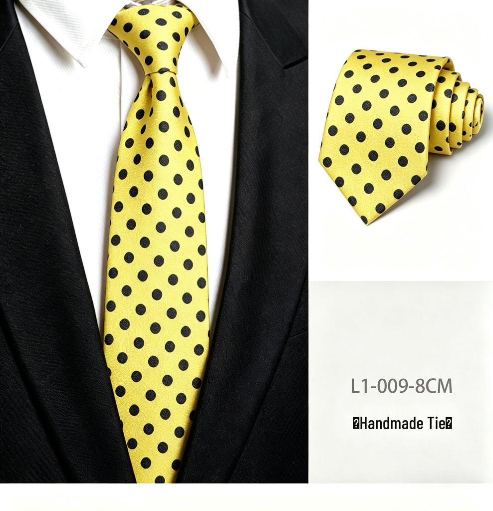 Retro 8cm Unisex Patterned Tie - Casual & Formal Professional Men's Accessory