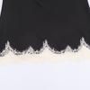 European-American Style Women's Satin Lace Camisole - Autumn 2025 Collection, Color Block Design