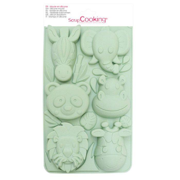 Moule - ScrapCooking® - Jungle - Silicone souple 100% platinum - 30 x 17,5 x 2,5 cm - Vert céladon