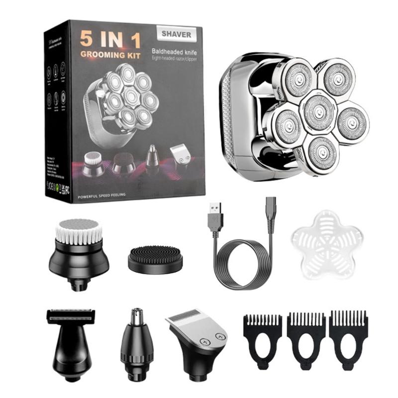 Multifunctional Bald Head Shaver 5 in 1 Electric Razors Head Shavers for Bald