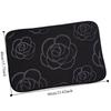 Machine Washable Rose Pattern Floor Mat Square Non-Slip Mat Coral Velvet Carpet  Bathroom